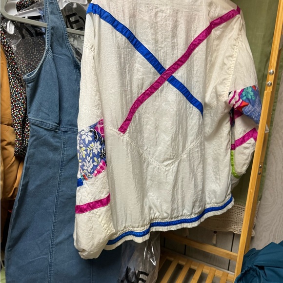 Vintage 80s Abstract Art Deco Bomber Jacket - Picture 2 of 3